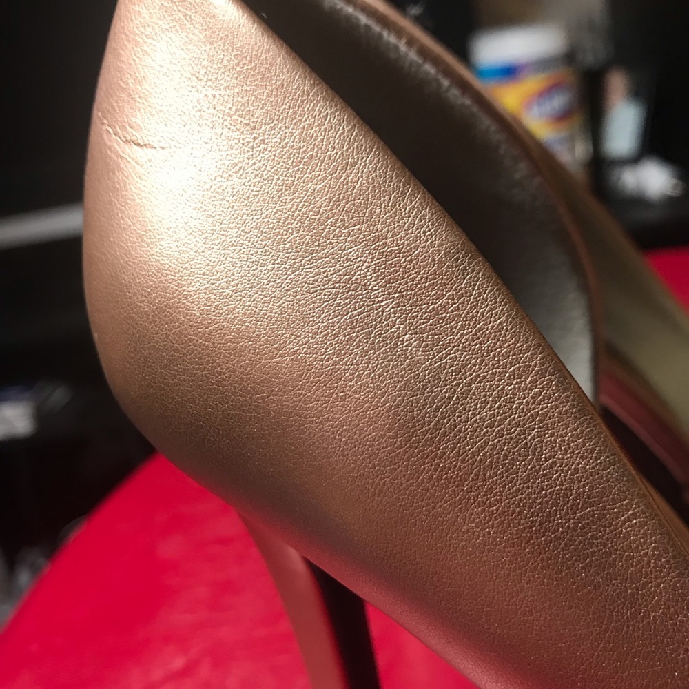 Ana Rose Gold Point-Toe Heels View 6